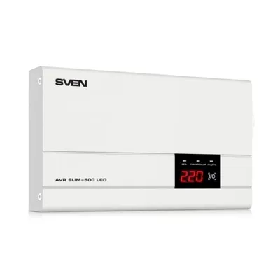 Стабилизатор напряжения SVEN AVR SLIM-500 LCD