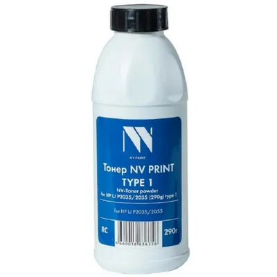 Тонер NV Print NV-HPLJP2035(290G)TYPE1, для HP P2035/2055, Canon 719, 290 г, чёрный