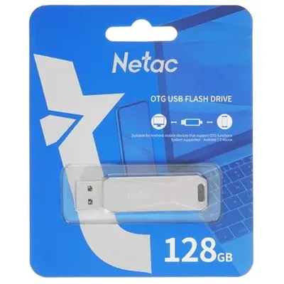 USB-флешка Netac NT03U782C-128G-30PN/NT03U782C-128G-32PN, 128GB, USB 3.0+Type-C