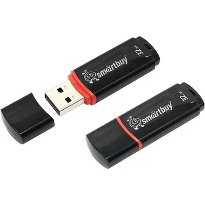 Флешка USB Smartbuy SB32GBCRW-K, 32 ГБ, USB 2.0