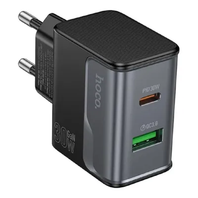 Зарядное устройство Hoco HC-53787 CS73A, 30Вт, QC3.0/PD, 1xUSB+1xType-C