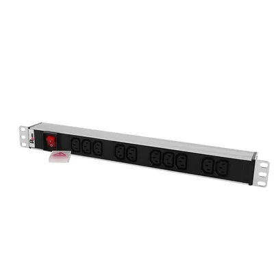 Блок розеток ЦМО Rem-10 R-10-12C13-V-440-1.8, 12×C13, 10 А, 19", шнур 1.8 м