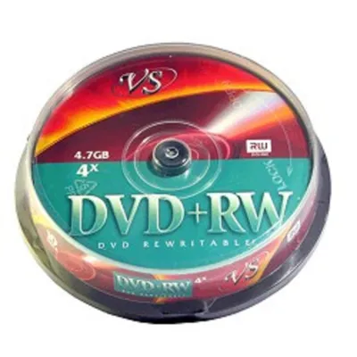 Диск VS VSDVDPRWCB1001, DVD+RW, 4.7ГБ, 4x, 10 шт