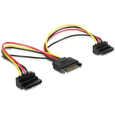 Кабель питания SATA Gembird CC-SATAM2F-02, 15 см, 15-pin M / 2×15-pin F