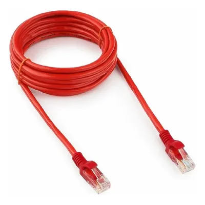 Патч-корд UTP Cablexpert PP12-3M/R, Cat.5e, 3 м, 2xRJ45, литой, красный