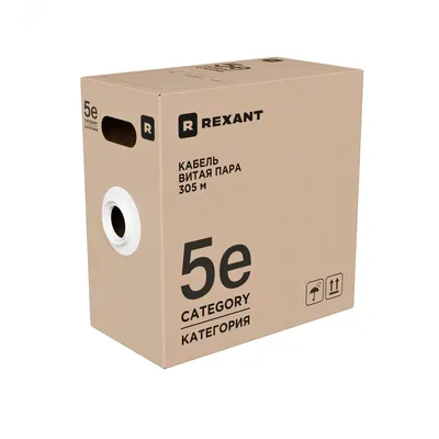 Кабель Rexant 02-0005-R, U/UTP Cat.5e, 4×2×0,52 мм, 24AWG, 305 м