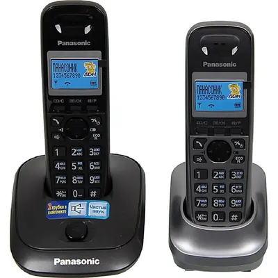 Радиотелефон Panasonic KX-TG2512RU2, DECT, спикерфон, черный