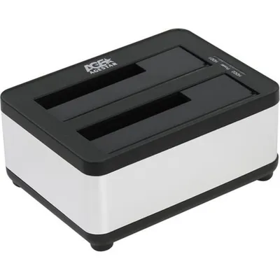Док-станция AgeStar 3UBT8 (SILVER) для HDD 2.5"/3.5" SATA, USB 3.0, клонирование