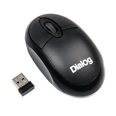 Мышь Dialog MROC-10U Comfort, беспроводная, 1200 dpi, USB, 3 кнопки, чёрная