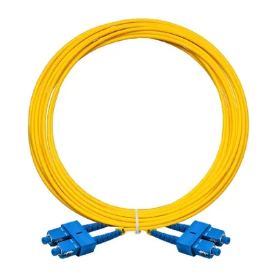 Патч-корд оптический ExeGate EX297932RUS, SM 9/125, SC-UPC Duplex, 5м, LSZH