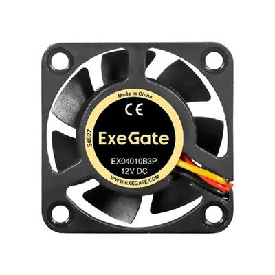Вентилятор ExeGate EX297011RUS, 40×40×10 мм, 2-Ball, 3-pin, 5500 RPM