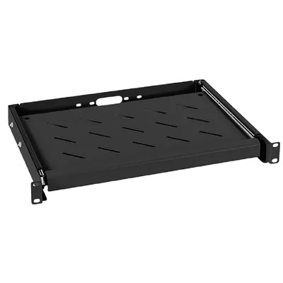 Полка Cabeus JE10-BK выдвижная 19" для клавиатуры, 1U, черная