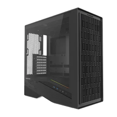 Корпус Powercase CJ235IB-F0, Intro, TG, Type-C, без вентиляторов, ATX, черный