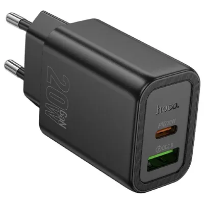Зарядное устройство Hoco HC-44235, 20Вт, QC3.0/PD, 1×USB, 1×Type-C