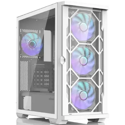 Корпус ПК Zalman Z10 DUO White, ATX, Midi-Tower, 2×USB 3.0, 1×USB-C, ARGB