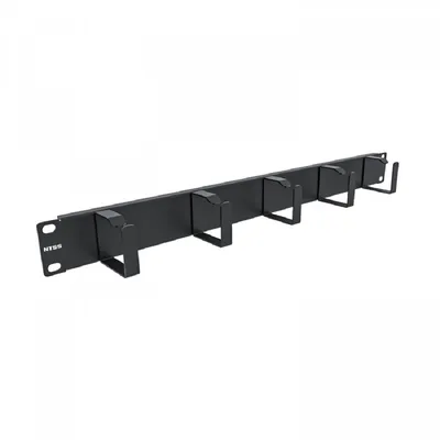 Кабельный органайзер NTSS NTSS-HORG-1U-5(85)-BL, 19" 1U, 5 колец, 85 мм
