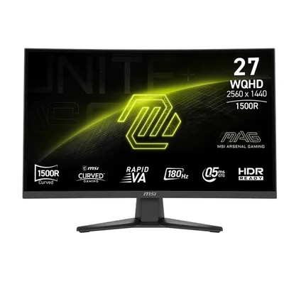 Монитор MICROSTAR 9S6-3CE91H-022, 27" VA Curved, 2560×1440, 180Гц
