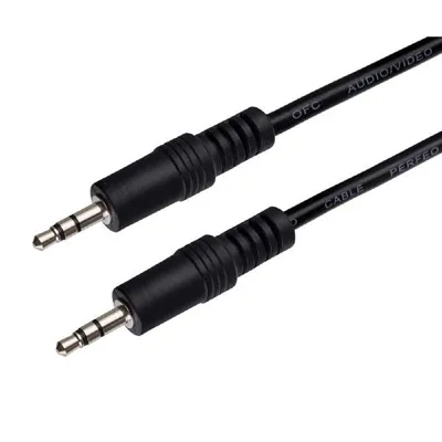 Аудиокабель Perfeo J2104, Jack 3.5 мм вилка — Jack 3.5 мм вилка, 3 м, медный, чёрный