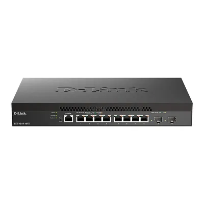 Коммутатор D-Link DXS-1210-10TS/B2A, управляемый L2+, 8×10GBase-T, 2×SFP+, 1U