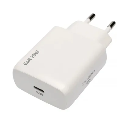 Зарядное устройство Cablexpert MP3A-PC-59, 20Вт GaN, 3А, QC4.0/PD, 1×Type-C