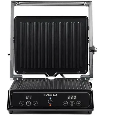 Гриль Redmond SteakMaster RGM-M809, электрический, 2000 Вт, черный/серебристый