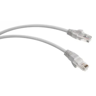 Патч-корд Hyperline WR-PC-RJ45-UTP-5E-2-GY, U/UTP Cat.5e, 2×RJ45, LSZH, 2 м, серый