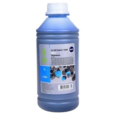 Чернила Cactus CS-EPT6642-1000 T6642, голубой, 1000 мл, для Epson L-серии
