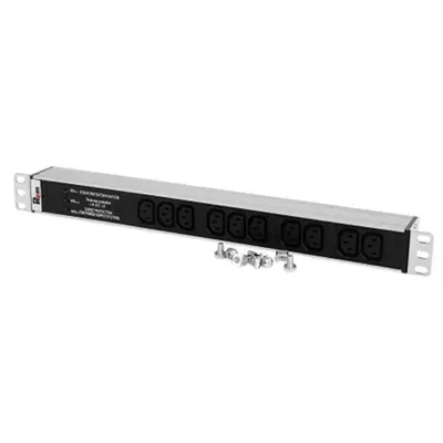 Блок розеток ЦМО Rem-10 R-10-10C13-FI-440-Z, 10×C13, вход C14, 10 А, 19"