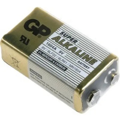 Батарейка GP 1604A-5S1, PP3 (Крона), 9 В, алкалиновая