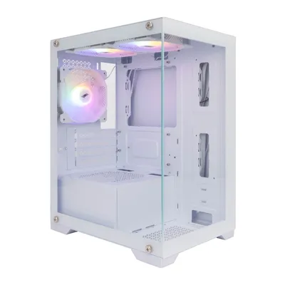 Корпус 1STPLAYER MIKU Mi2-WH-3F1-W_DP, mATX, 3×120mm LED