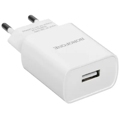Сетевое ЗУ BOROFONE B-00681, 1 USB, 10.5W, белый