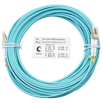 Патч-корд оптический Cabeus FOP-50-LC-LC-25m, Duplex LC/LC, OM3, 25 м