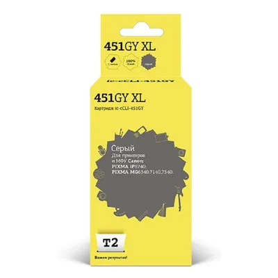 Картридж T2 IC-CCLI-451GY, для Canon, серый, 11мл