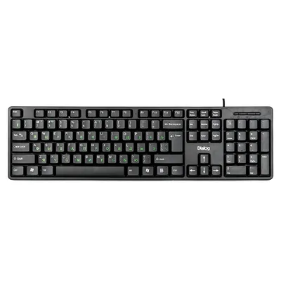 Клавиатура Dialog KS-030U BLACK, проводная, USB Type-A, 104 клавиши, чёрная