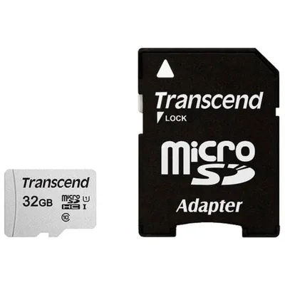 Карта памяти Transcend TS32GUSD300S-A, MicroSDHC, 32ГБ, Class 10, UHS-I