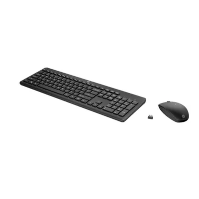 Комплект клавиатура и мышь HP 230 18H24AA, беспроводной, USB, чёрный