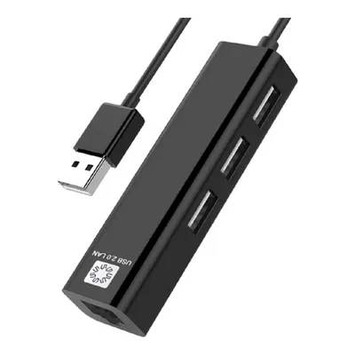 Сетевая карта 5bites UA2-45-06BK, USB 2.0 — RJ45 100 Мбит/с + 3×USB 2.0