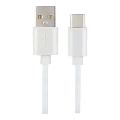 Кабель Perfeo U4717, USB-A — USB-C, 2.4A, 1 м, силикон, белый