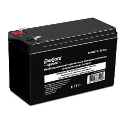 Аккумуляторная батарея ExeGate ES252436RUS, 12В, 7Ач, клеммы F2
