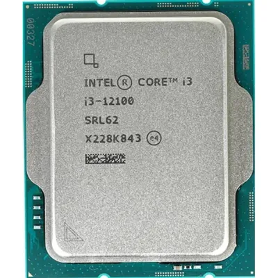 Процессор Intel Core i3-12100, LGA1700, 4 ядра/8 потоков, 3.3–4.3 ГГц, UHD 730, OEM