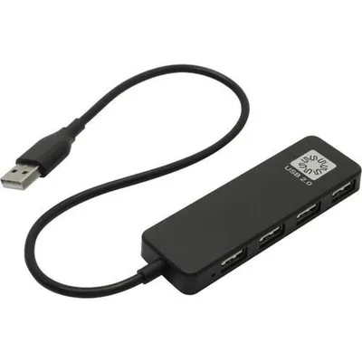 USB-хаб 5bites HB24-209BK, 4×USB 2.0, черный