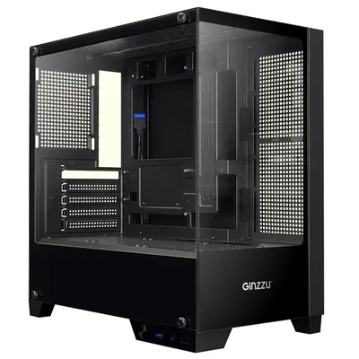Корпус Ginzzu CL570, mATX, сталь, чёрный, до 380 мм GPU