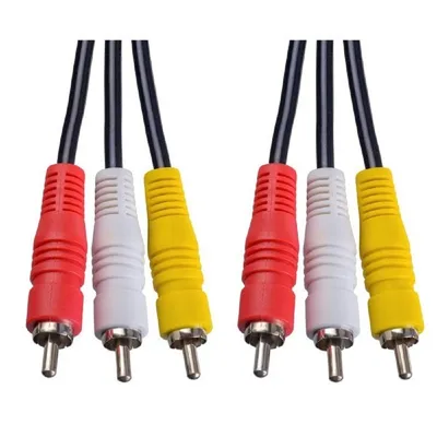 Кабель Perfeo R3102, 3xRCA — 3xRCA, 1м