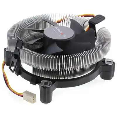 CROWN Кулер для процессора CM-80 v2 (Для Intel + 1700 и AMD, TDP до 65 Ватт, коннектор 3 pin, Низкая посадка радиатора , Гидродинамический  подшипник, Размер: 115*103*42 мм)