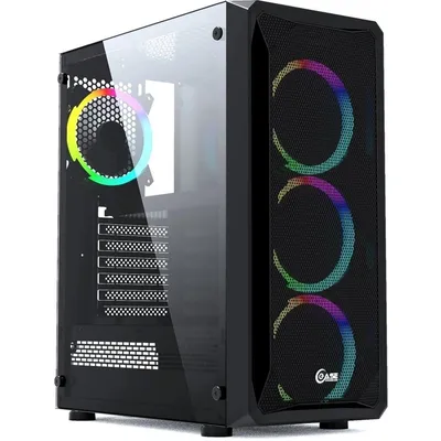 Корпус Powercase CMIZB-L4, Midi-Tower, Mesh, стекло, 4×120мм, ATX