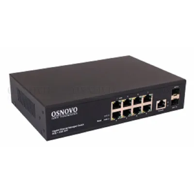 Коммутатор OSNOVO SW-70802/L2, L2+, 8×1GbE, 2×SFP