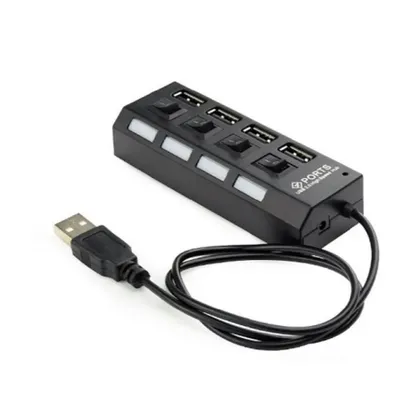 Концентратор USB Gembird UHB-U2P4-02A, 4×USB 2.0