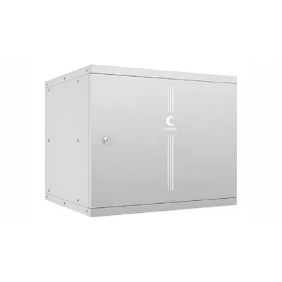Шкаф настенный Cabeus WSC-05D-9U55/45m Шкаф телекоммуникационный настенный 19" 9U, серия LIGHT разборный, дверь металл, цвет серый