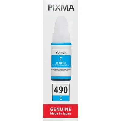 Чернила CANON 0664C001, GI-490 C, голубой, 70мл