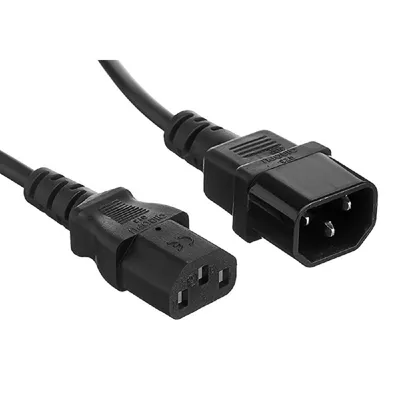 Кабель питания ExeGate Power EC-1,8P (EX297771RUS), IEC 320 C13→C14, 3×1,0 мм², 10 А, 1,8 м